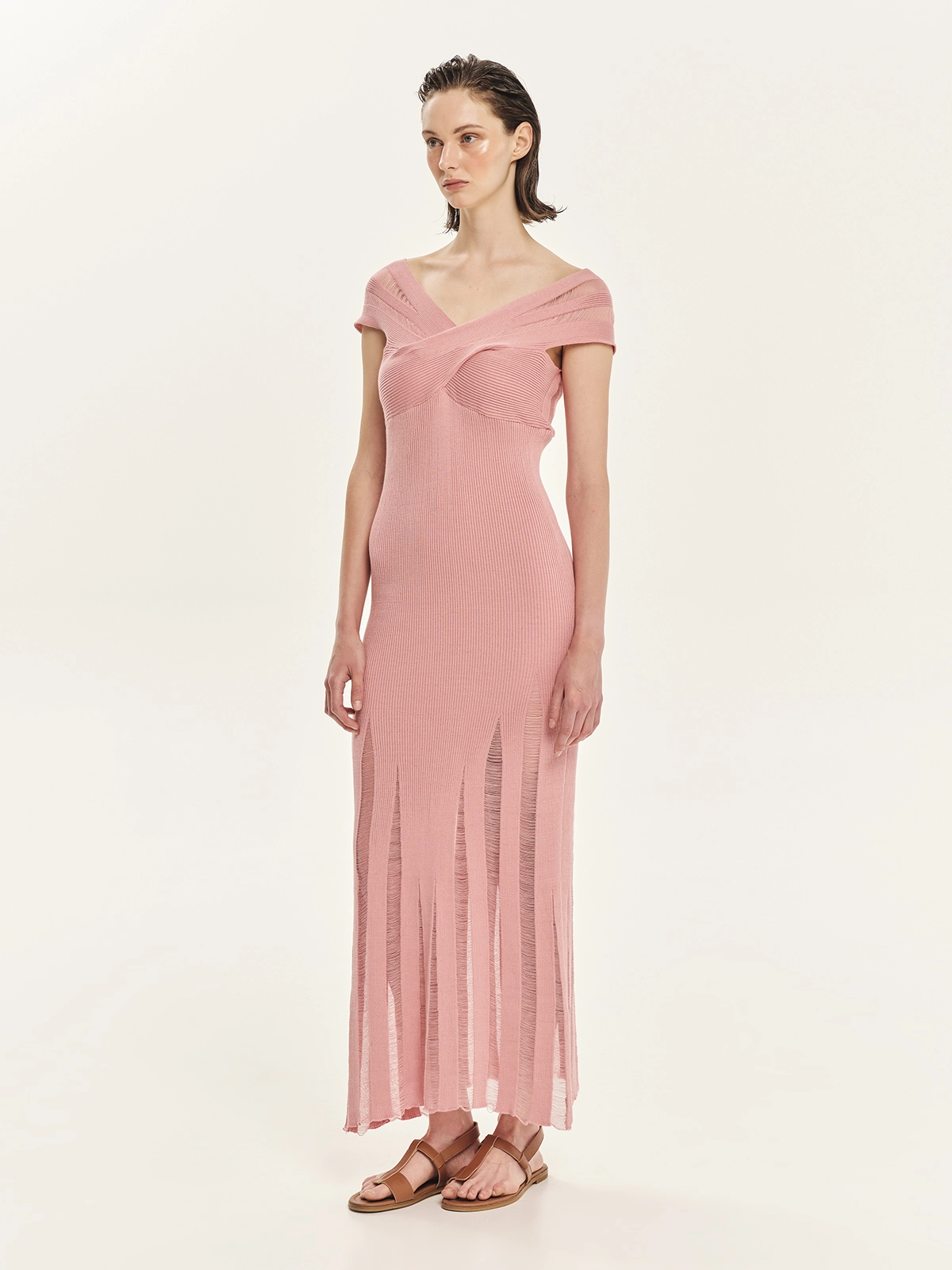 KOURBELA_Knit Dress_S26210_Pink_2