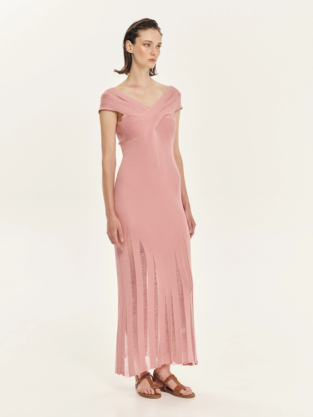 KOURBELA_Knit Dress_S26210_Pink_4