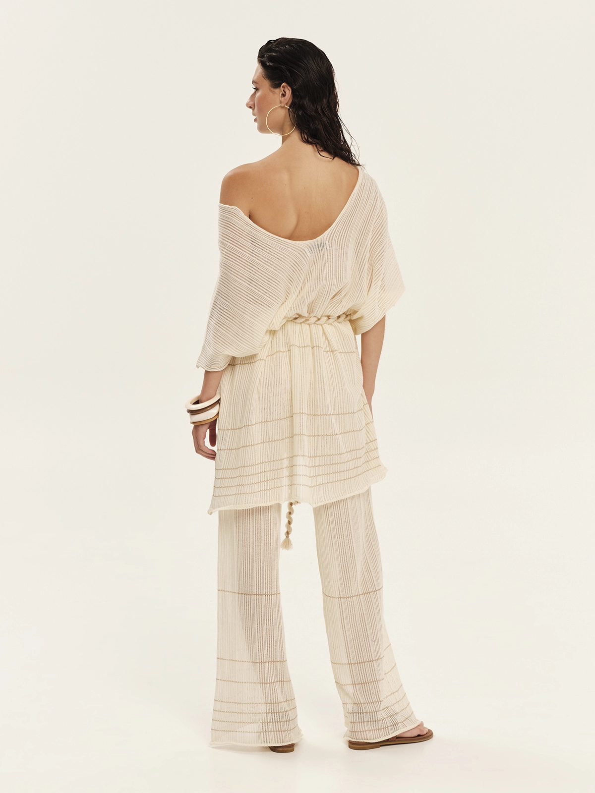 KOURBELA_Knit Tunic_S26213 & Trousers_S26218_Ecru_2