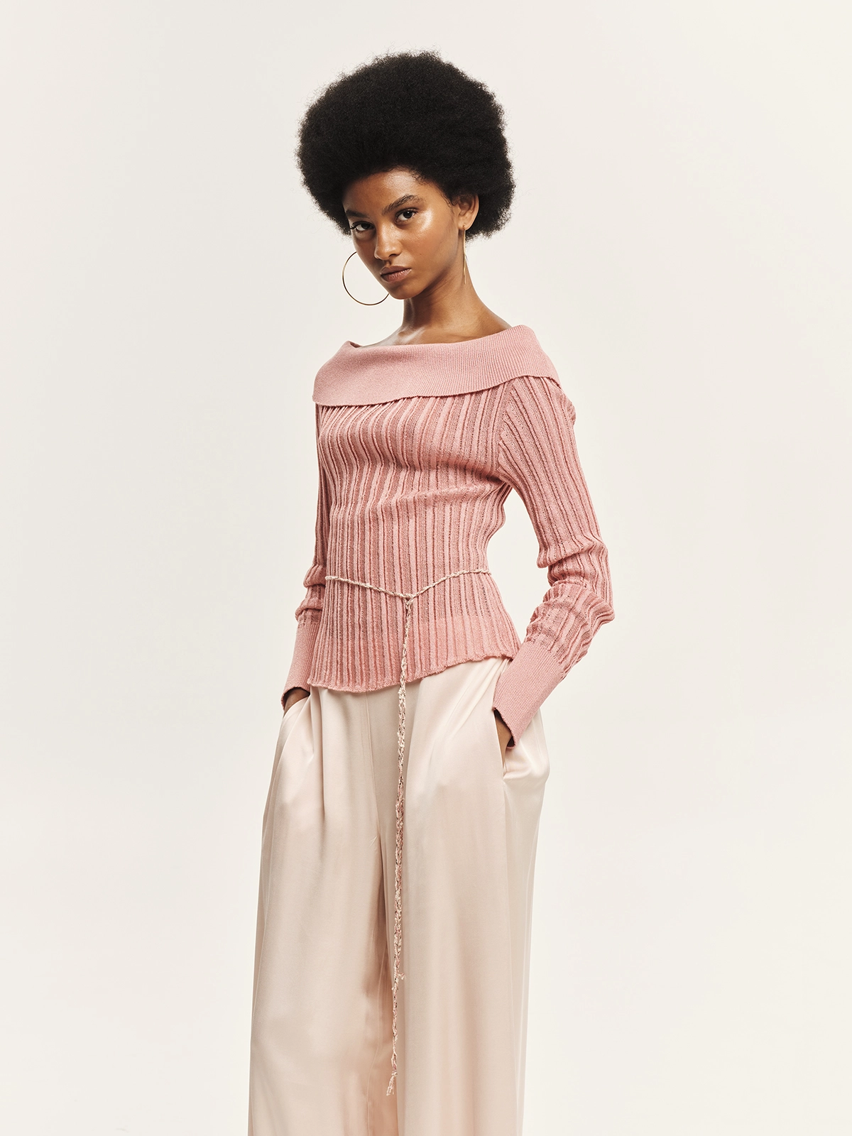 KOURBELA_KnitBlouse_S26282& Trousers_S26448_Pink _5