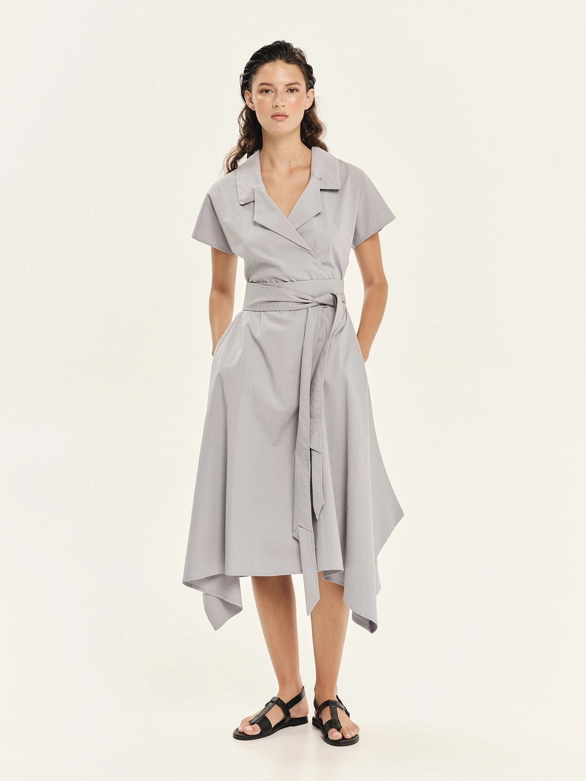 KOURBELA_Dress_S26414_Grey_1