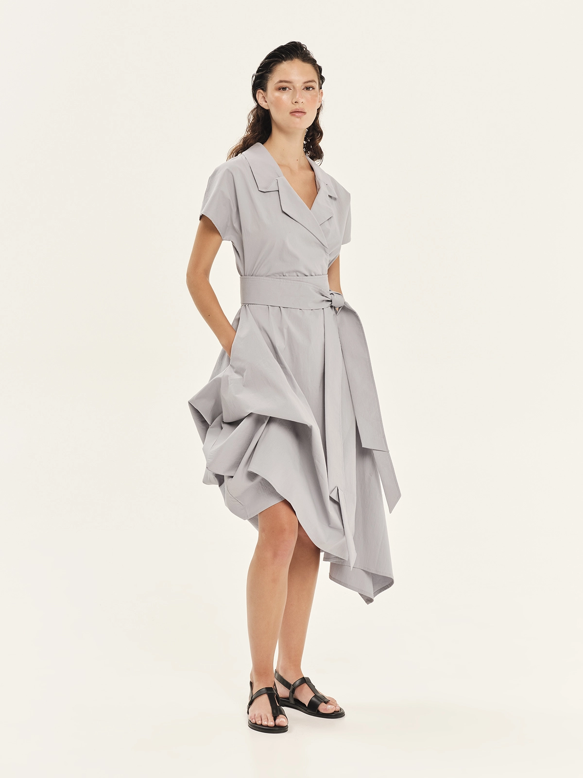 KOURBELA_Dress_S26414_Grey_4