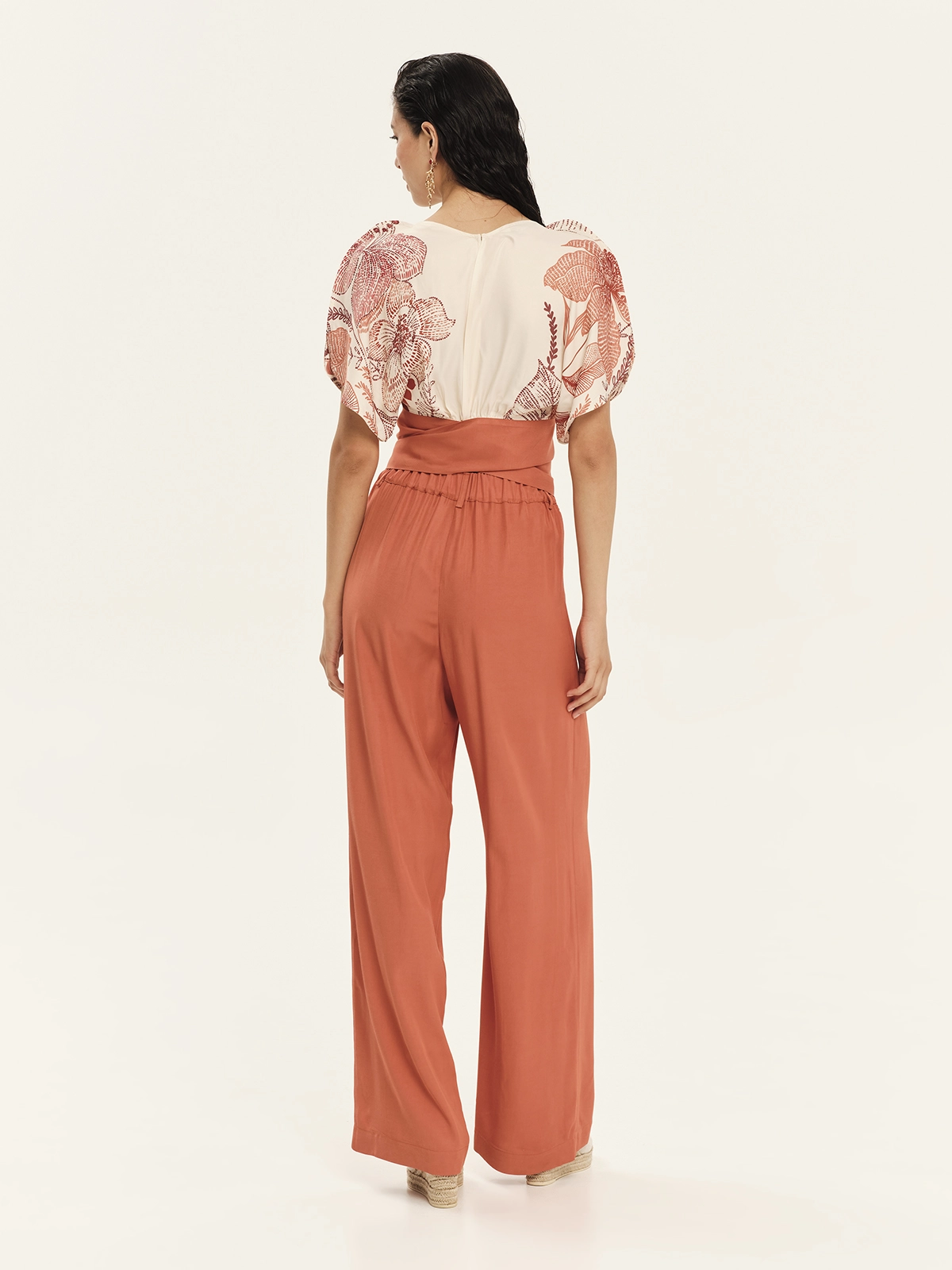 KOURBELA_Top_S26423_EcruOrangePrint & tROUSERS_S26374_Orange_3