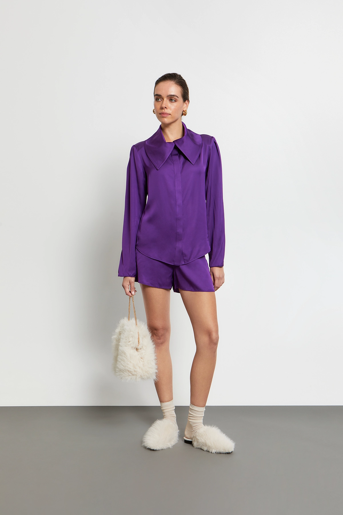 KOURBELA_Shirt_W26301 & Shorts_W26310_Purple_4