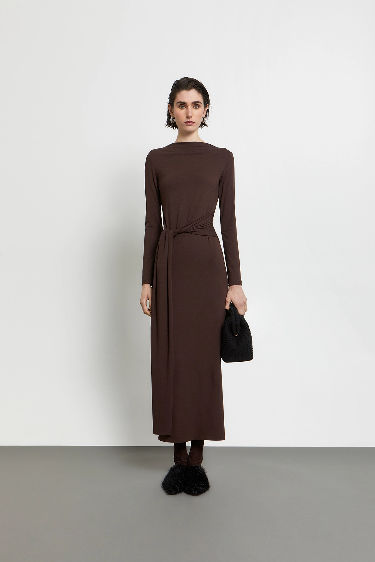 KOURBELA_Dress_W26269_Brown_1